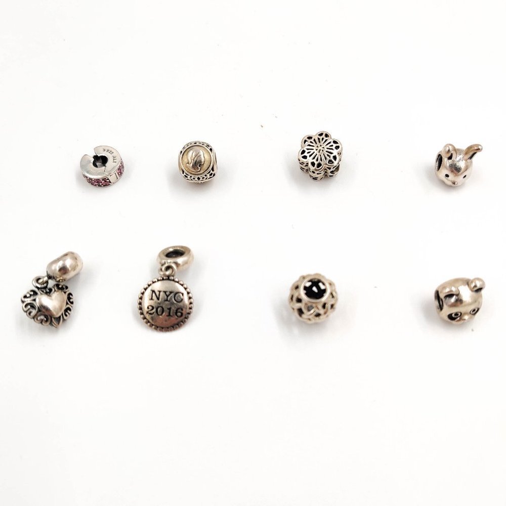 Pandora Floral Lace Daisy Clip Charm Silver - Picture 4 of 4